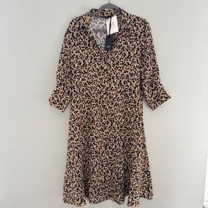 Seventy Venezia Animal Print Midi Dress NWT
